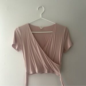NWOT Garage  Pink Wrap Top